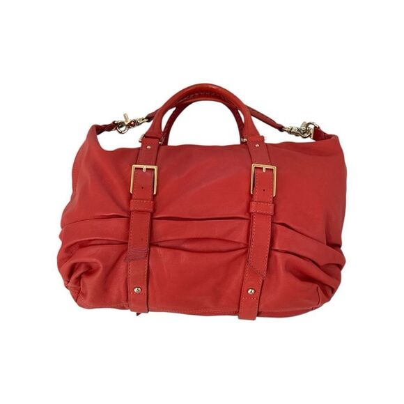 Botkier  Coral leather handbag satchel large shoulder/hand straps stunning mint - Picture 2 of 9